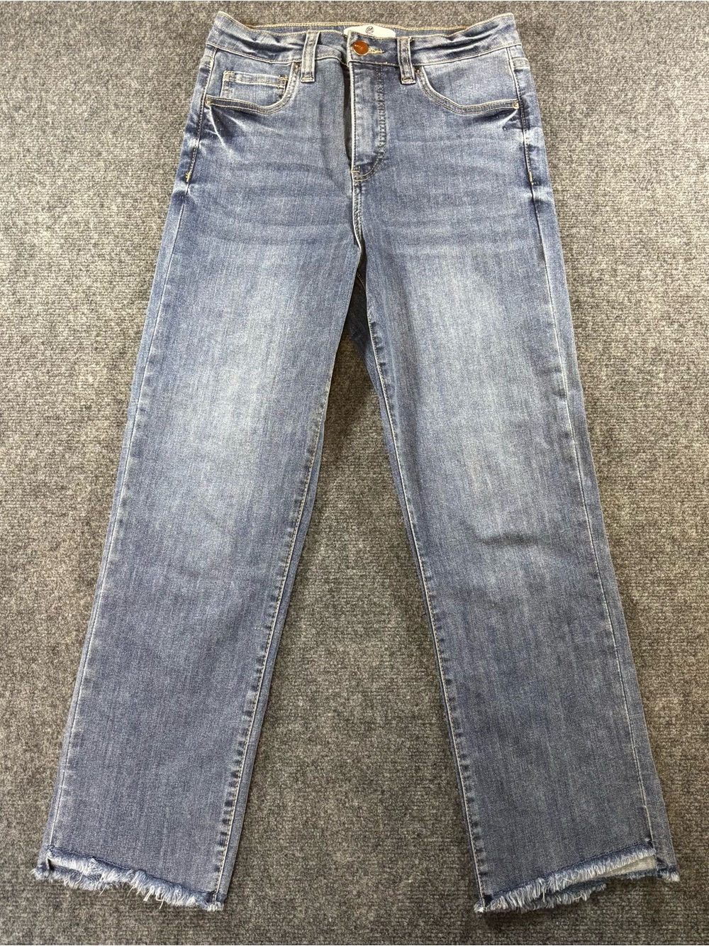 RFM Jeans Women’s Junior Straight Cut Blue High Rise Jeans Size 7/28 Ankle Boho